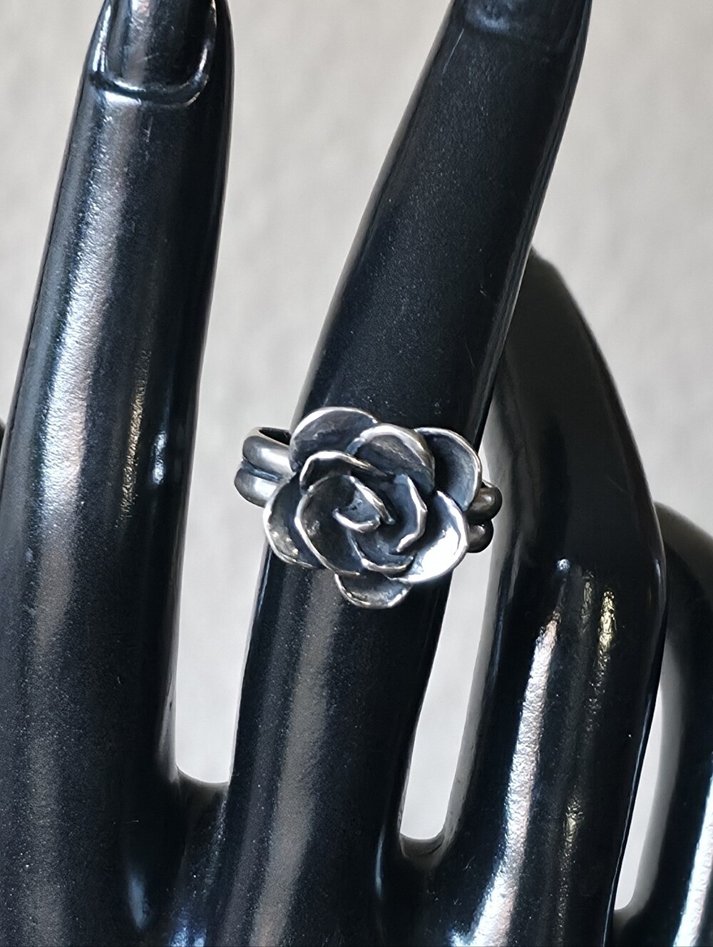 Silpada Sterling Silver 925 Rose Flower Ring Size 7 1/2